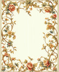 Vintage Floral Vine Pattern Rug
