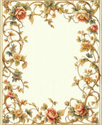 Vintage Floral Vine Pattern Rug