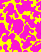 Vibrant Pink Yellow Abstract Pattern Rug