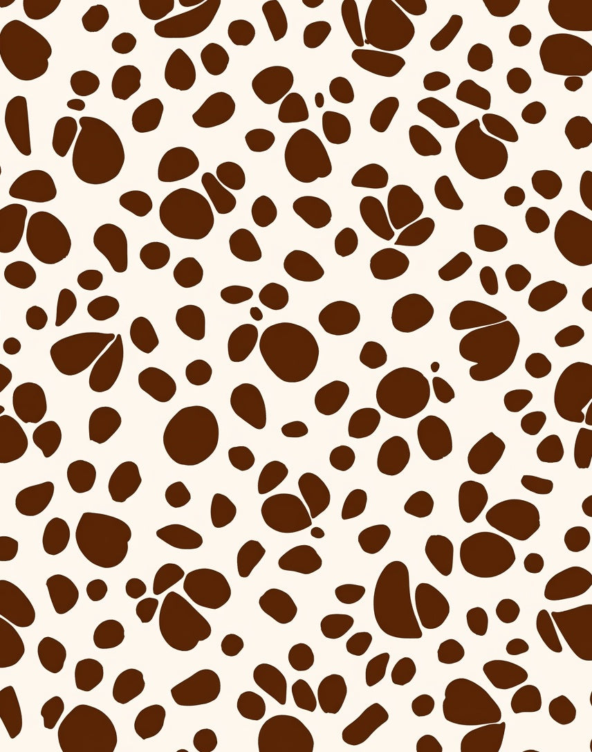 Brown Organic Spot Pattern Rug