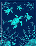 Oceanic Sea Turtle Aquatic Design Rug