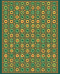 Retro Abstract Geometric Circles Rug