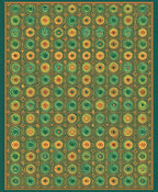 Retro Abstract Geometric Circles Rug