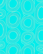 Abstract Circular Outline Pattern Rug