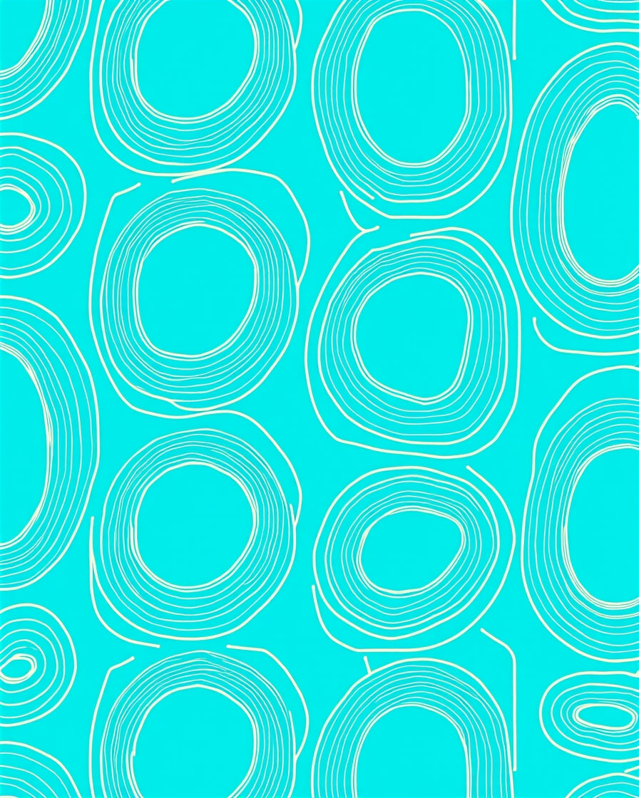 Abstract Circular Outline Pattern Rug