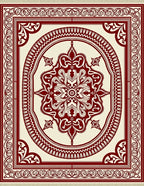 Rich Crimson Medallion Traditional Rug