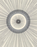 Mid-Century Sunburst Pattern Rug