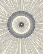 Mid-Century Sunburst Pattern Rug