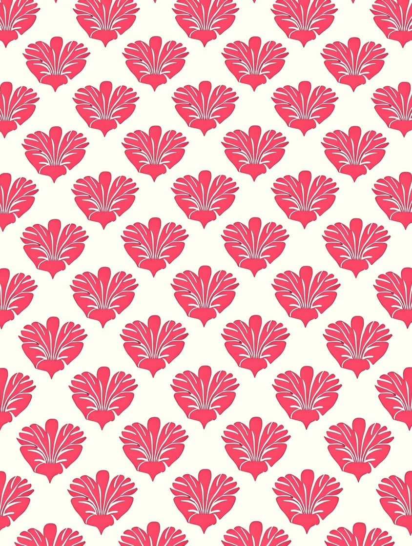 Coral Floral Pattern Rug