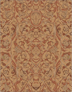 Brown Abstract Swirls Pattern Design Rug