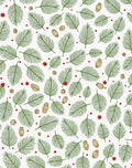Elegant Evergreen Pine Needle Pattern Rug