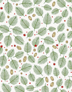 Elegant Evergreen Pine Needle Pattern Rug