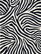 Bold Black and Cream Abstract Stripes Rug