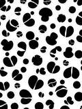 Abstract Black White Spots Pattern Rug