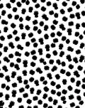 Black White Floral Scattered Pattern Rug