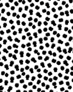 Black White Floral Scattered Pattern Rug