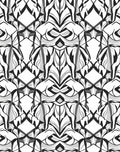 Symmetrical Black White Abstract Pattern Rug