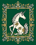 Enchanted Unicorn Floral Meadow Rug