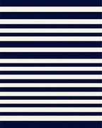 Classic Navy White Stripe Design Rug
