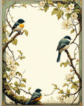Birds and Branches Nature Art Rug