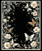 Whimsical Butterfly Floral Garden Rug
