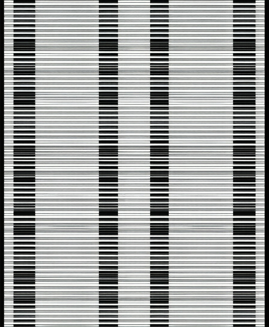 Abstract Black White Striped Pattern Rug
