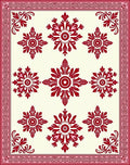 Classic Red Blossom Detailed Pattern Rug