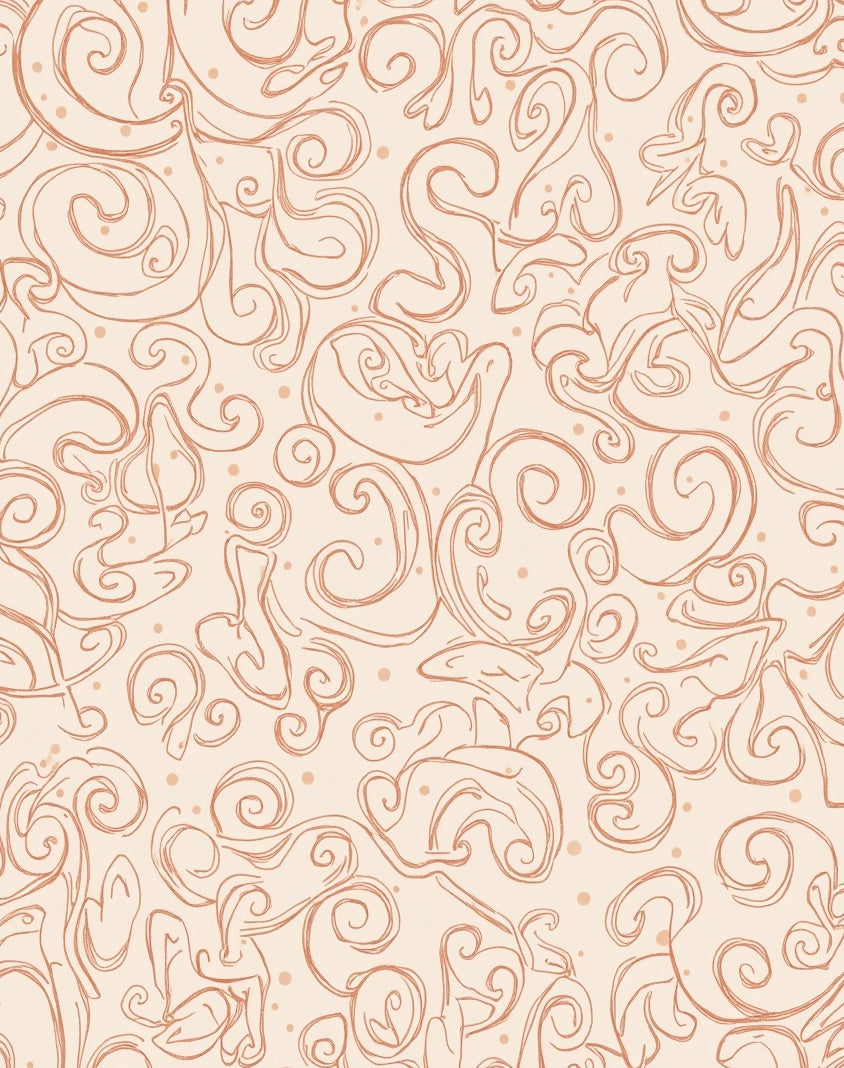 Scrollwork Dots Pattern Rug