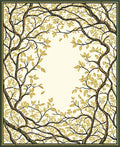 Elegant Falling Leaves Tree Pattern Rug