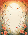 Spring Blossom Butterfly Garden Design Rug