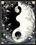 Nature Yin Yang Floral Landscape Rug