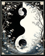Nature Yin Yang Floral Landscape Rug