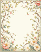 Floral Branch Delicate Pattern Rug