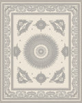 Detailed Sunburst With Floral Accents Rug
