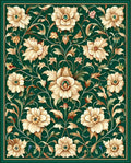 Cream Floral Vines Garden Pattern Rug