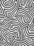 Abstract Black White Maze Pattern Rug