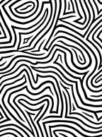 Abstract Black White Maze Pattern Rug
