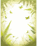 Lush Ferns Dragonfly Garden Pattern Rug