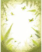 Lush Ferns Dragonfly Garden Pattern Rug