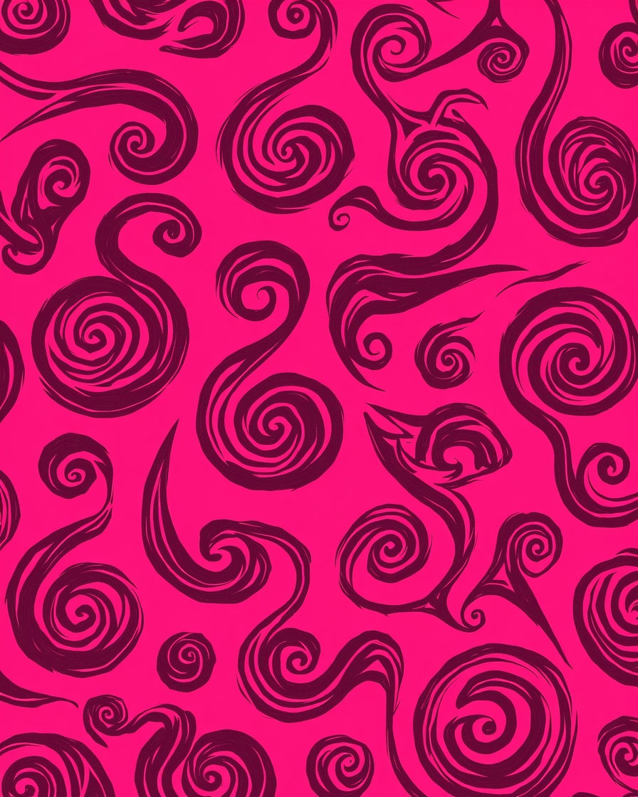 Whimsical Swirl Abstract Pattern Rug