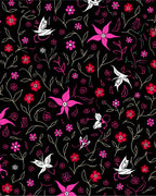Whimsical Floral Butterfly Pattern Rug