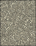 Organic Vine Black and Cream Pattern Rug