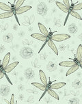 Fanciful Dragonflies and Flowers Pattern Rug