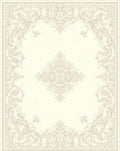 Elegant Cream Floral Relief Design Rug