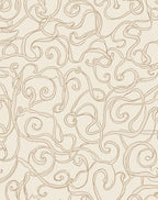 Classic Swirl Tan Abstract Design Rug