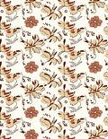 Neutral Tone Abstract Floral Pattern Rug