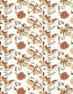 Neutral Tone Abstract Floral Pattern Rug