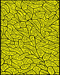 Abstract Yellow Organic Pattern Rug
