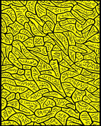 Abstract Yellow Organic Pattern Rug