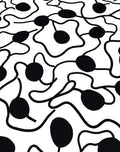 Minimalist Black White Abstract Pattern Rug
